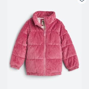 NWOT girls soft corduroy puffer jacket